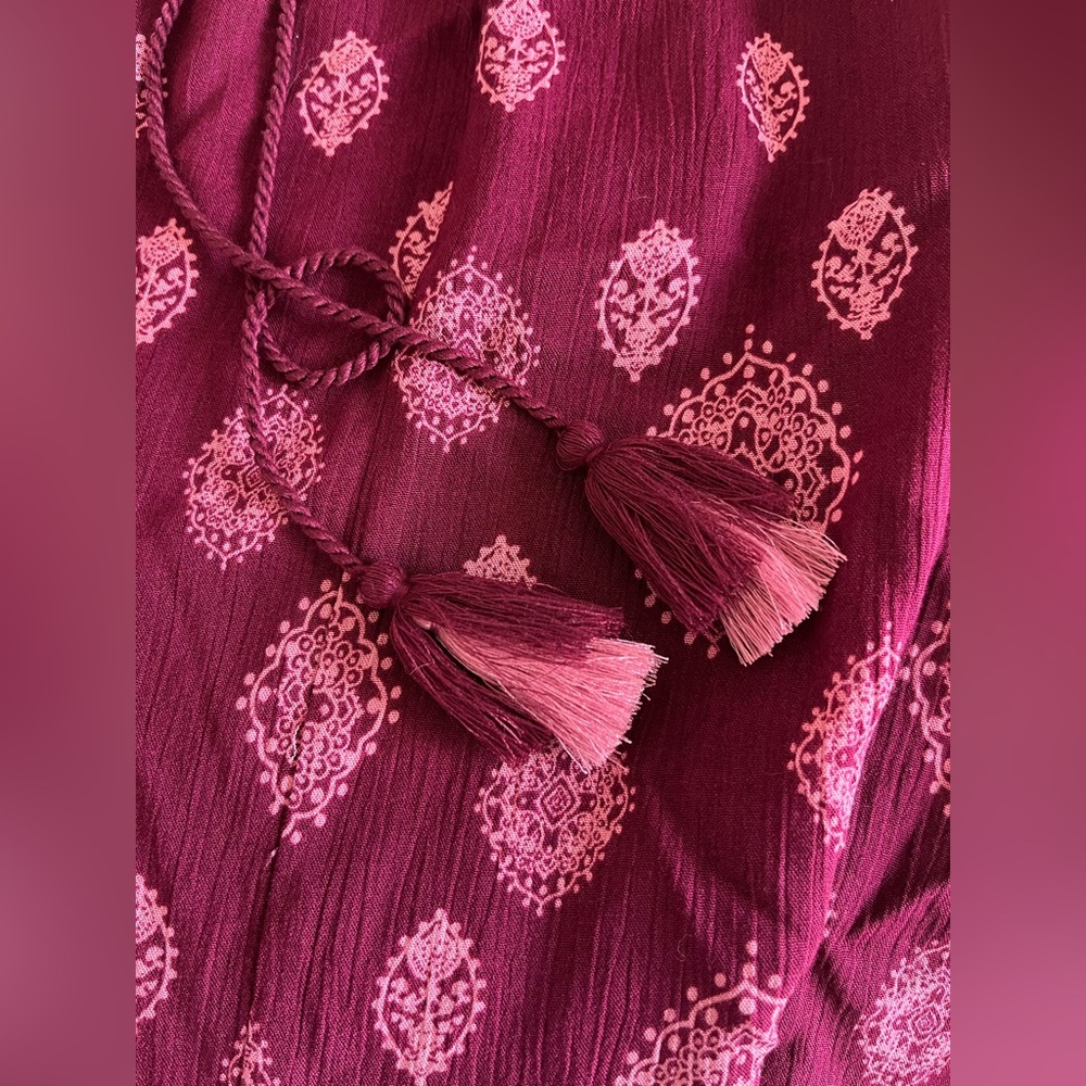 Festival Halter Top Tie Detail Adjustable Straps Flowy Boho Indie Sz XL NWT - Picture 4 of 6